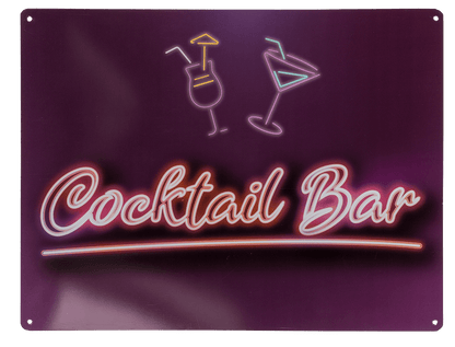 Metal sign, Cocktail Bar, approx. 30 x 40 cm