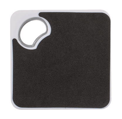 Coaster with bottle opener, German wordings,