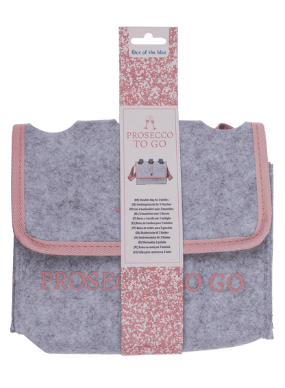 Light grey shoulder bag, Prosecco to Go,