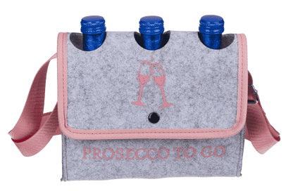 Light grey shoulder bag, Prosecco to Go,