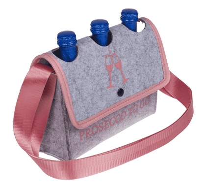Light grey shoulder bag, Prosecco to Go,