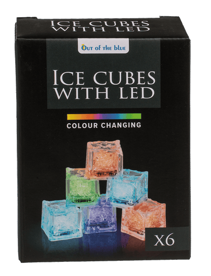 Plastic  ice cube with LED, colour changing,
