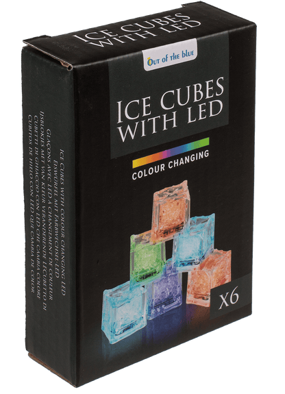Plastic  ice cube with LED, colour changing,