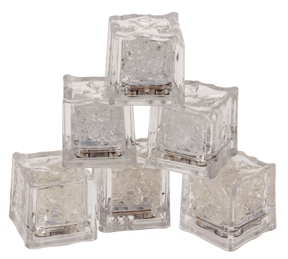 Plastic  ice cube with LED, colour changing,