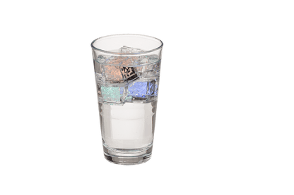 Plastic  ice cube with LED, colour changing,