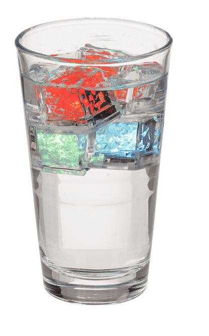 Plastic  ice cube with LED, colour changing,
