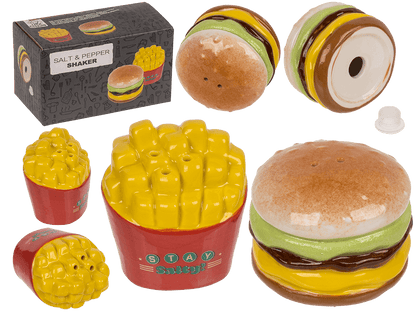 Salt & pepper shaker, Burger & Fries,