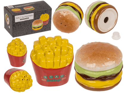Salt & pepper shaker, Burger & Fries,