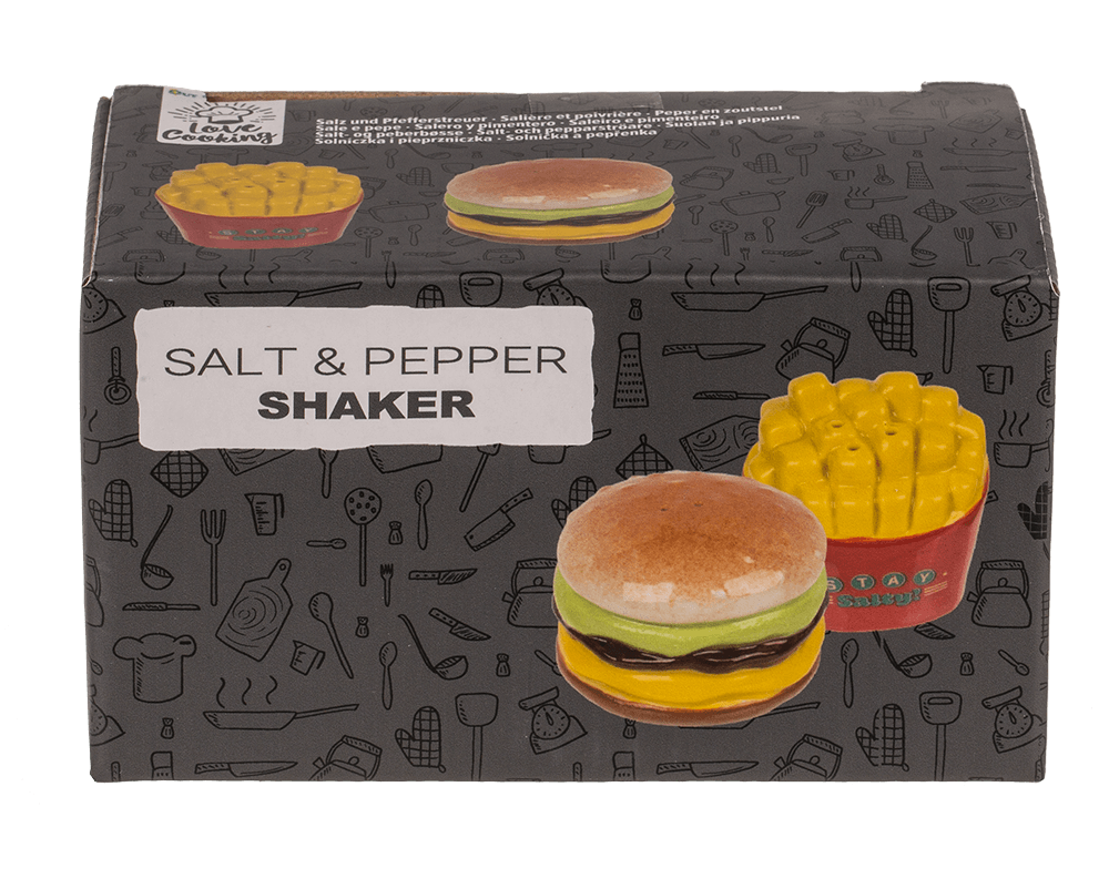 Salt & pepper shaker, Burger & Fries,