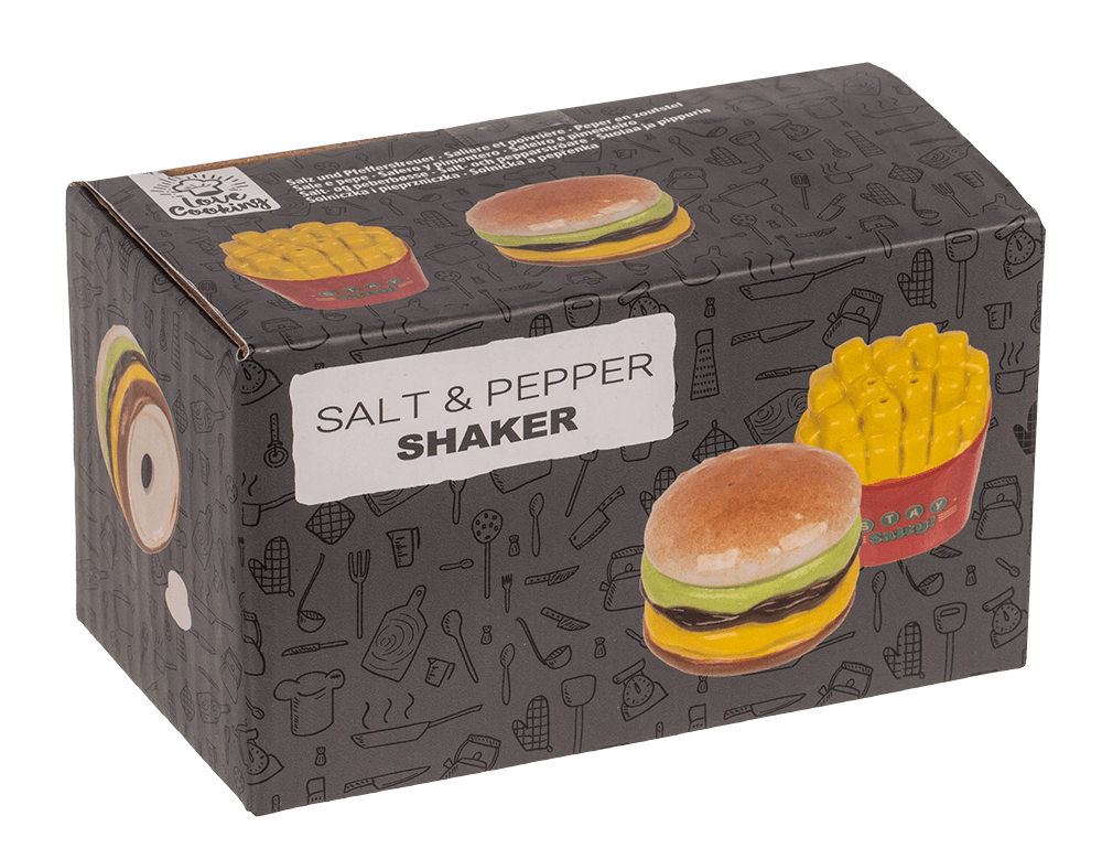 Salt & pepper shaker, Burger & Fries,