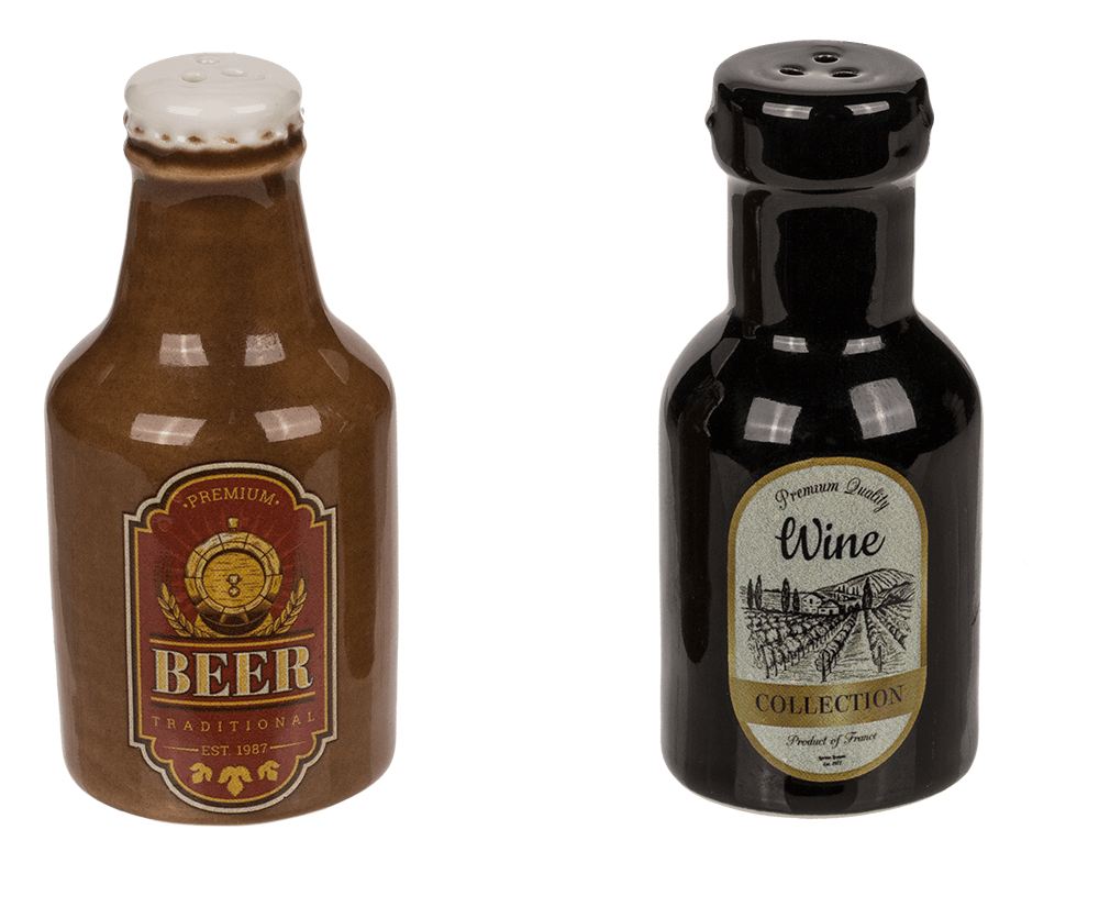 Salt & pepper shaker, Beer & Wine,
