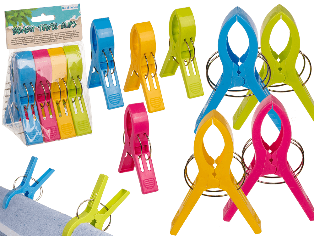 Big beach towel clips, colorful,