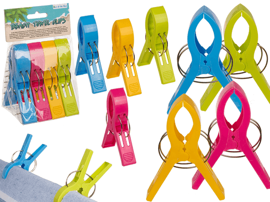 Big beach towel clips, colorful,