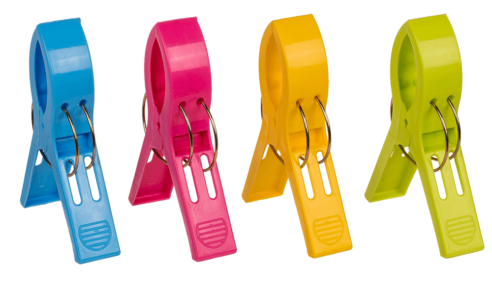 Big beach towel clips, colorful,