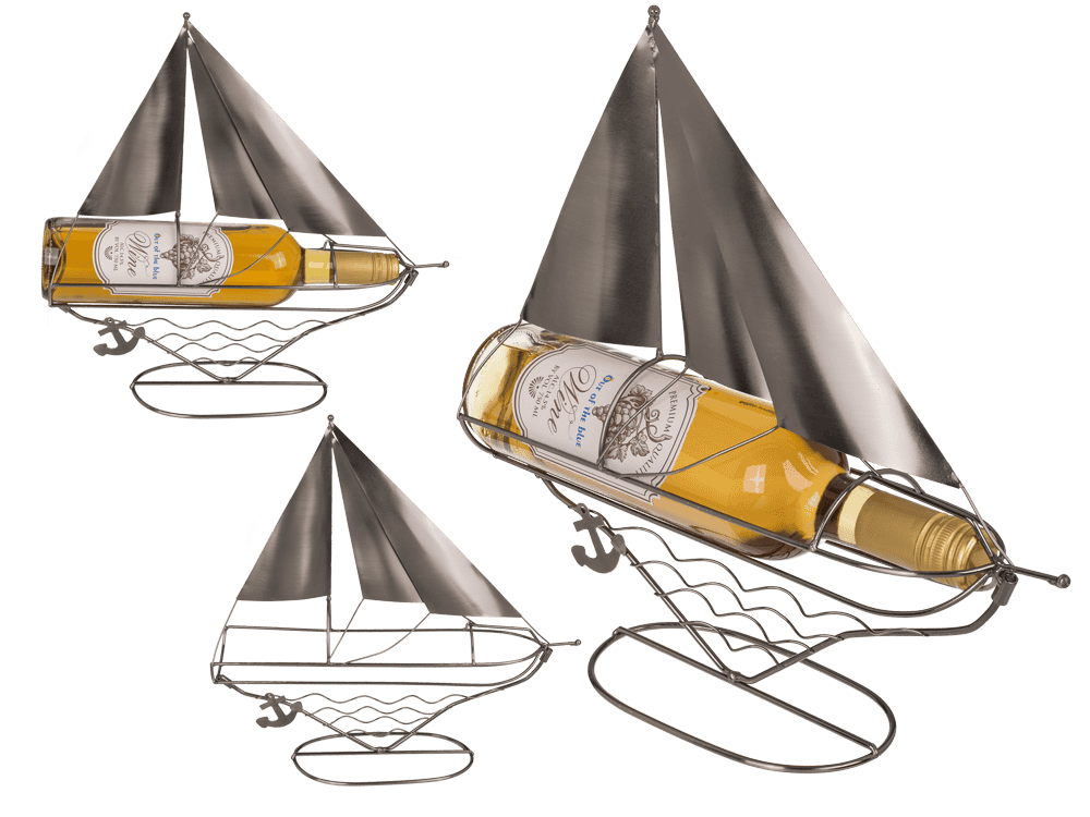 71-3370_000.png Metal bottle holder, Sail Boat, - Afbeelding 1