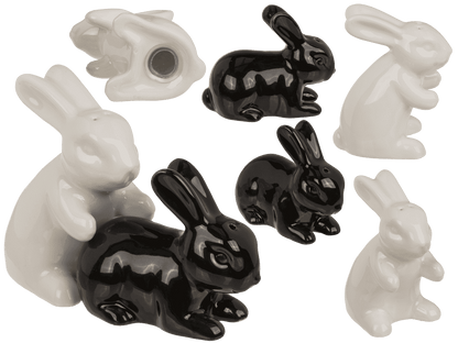 Salt & pepper shaker, rabbits, 11 x 4.5 x 8 cm,