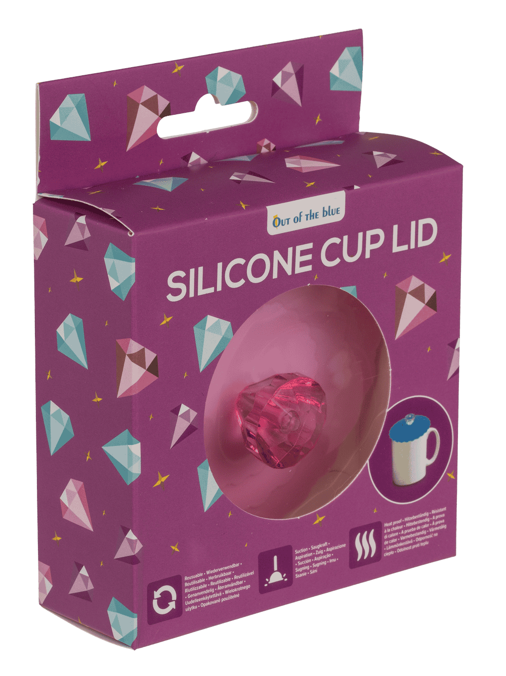 Silicone Lid, Diamonds, X cm,