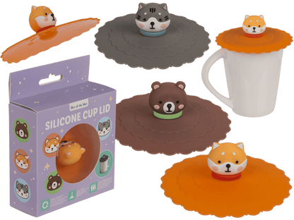 Silicone Lid, Animals, X cm,