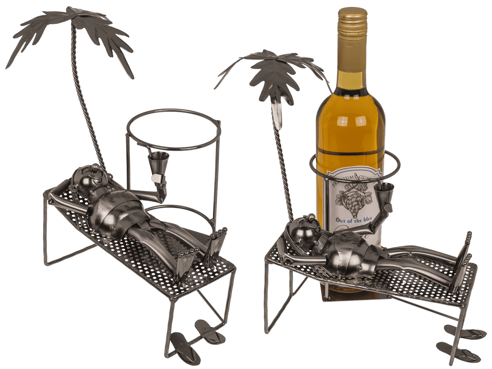 Metal bottle holder, Basking.