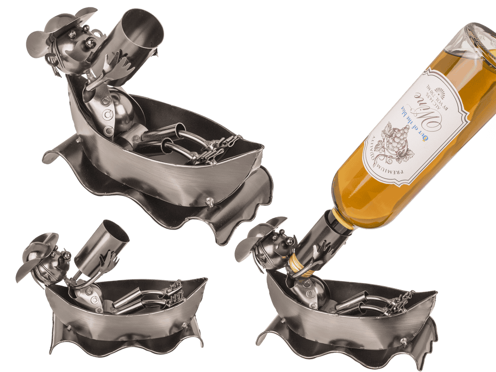 Metal bottle holder, Wine in the bath,