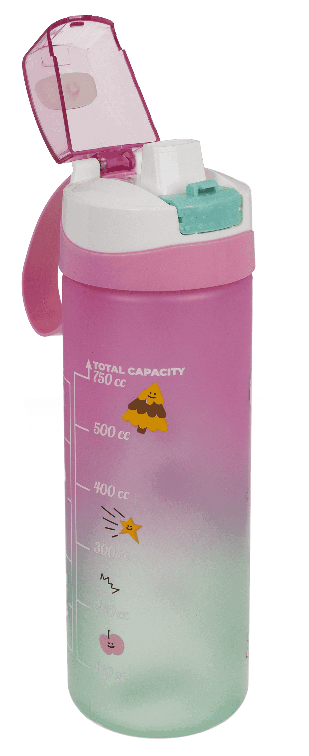 Drinking bottle with drinking indicator,