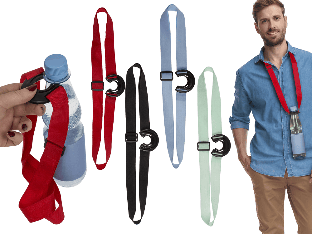 Porte-bouteilles à accrocher autour du cou