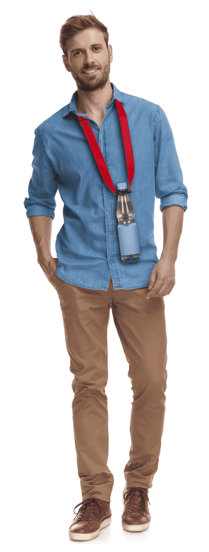 Porte-bouteilles à accrocher autour du cou