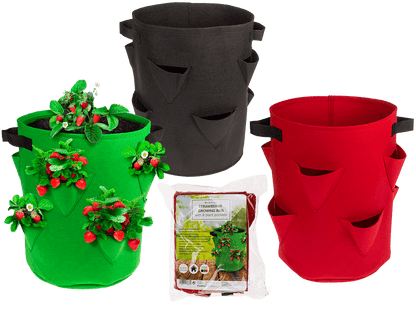 Strawberry Growing bag, with 8 plant pockets,