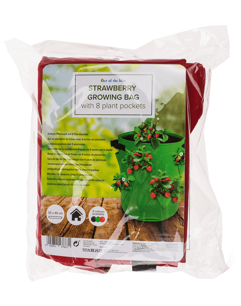 Strawberry Growing bag, with 8 plant pockets,