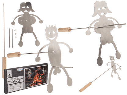 BBQ Roasting Sticks, Couple, set of 2, 20 cm,