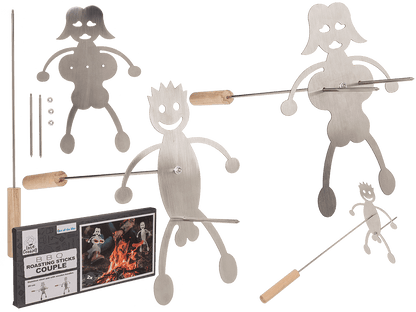 BBQ Roasting Sticks, Couple, set of 2, 20 cm,