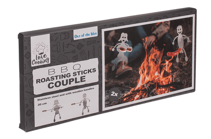 BBQ Roasting Sticks, Couple, set of 2, 20 cm,