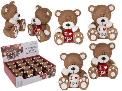 Polyresin bear, I love you,