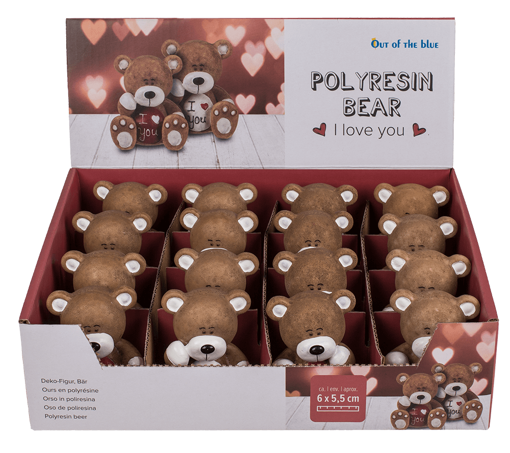 Polyresin bear, I love you,