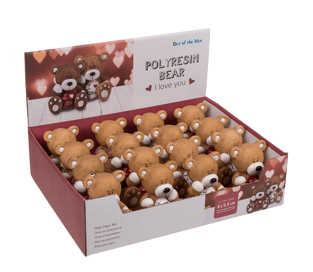 Polyresin bear, I love you,
