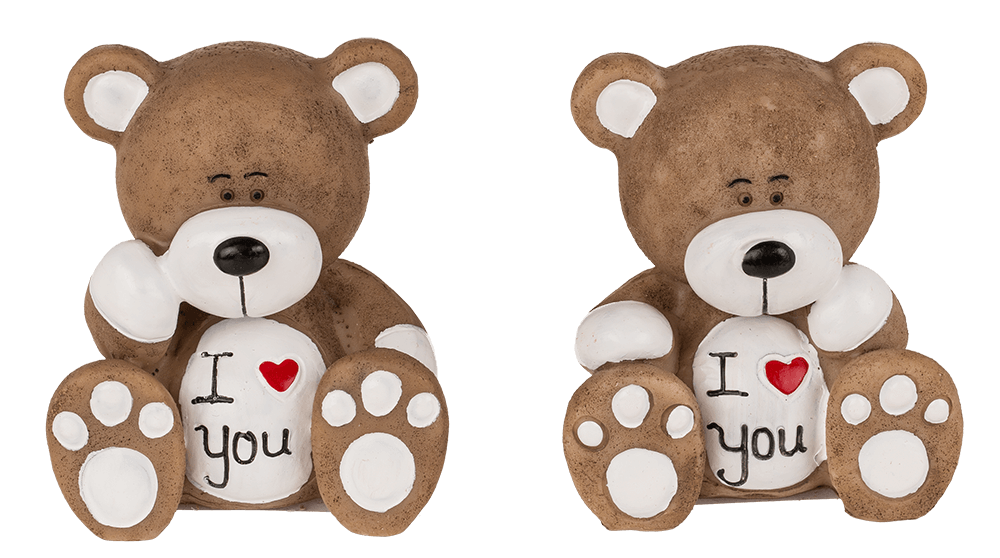 Polyresin bear, I love you,