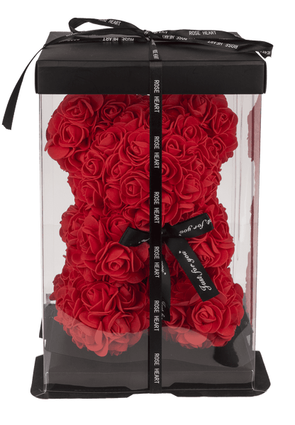 Rose bear, 25 x16 x16 cm in PET gift box,