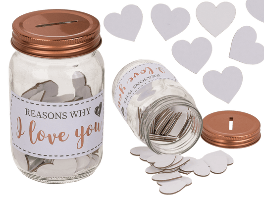 Mason jar, Reasons why I love you,