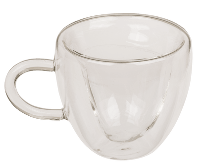 Double-walled thermo-glass with heart shape,