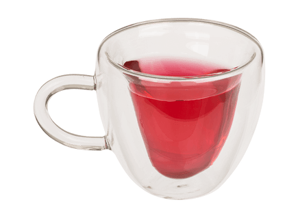Double-walled thermo-glass with heart shape,