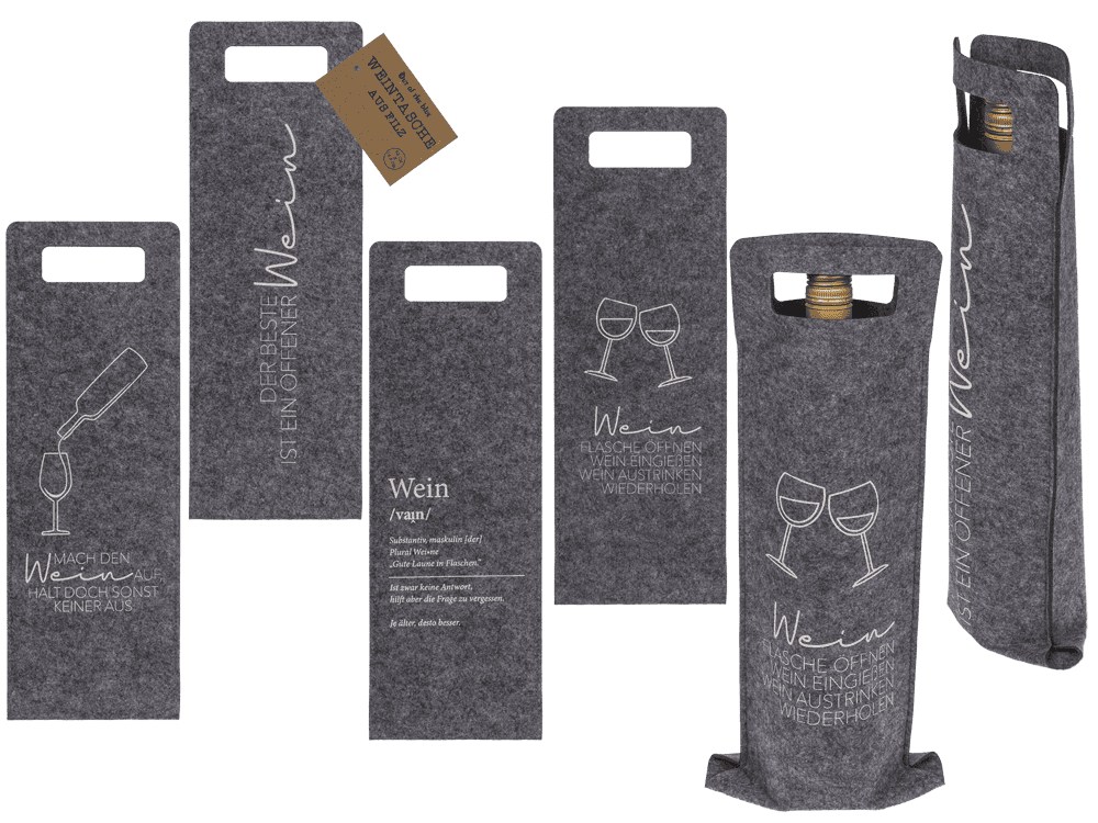 Felt wine bag,