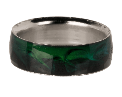 Stainless steel mood ring, Waves,