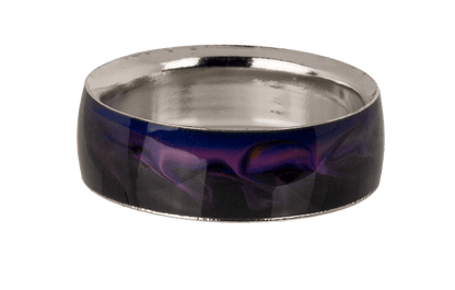 Stainless steel mood ring, Waves,