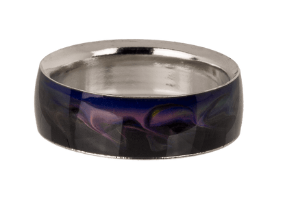 Stainless steel mood ring, Waves,