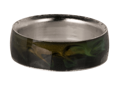 Stainless steel mood ring, Waves,