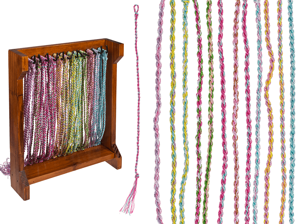 Textile bracelet, Pastel colours,