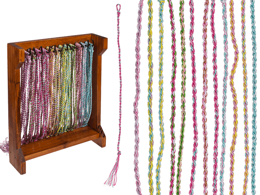 Textile bracelet, Pastel colours,