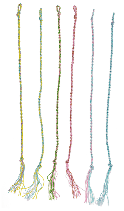 Textile bracelet, Pastel colours,