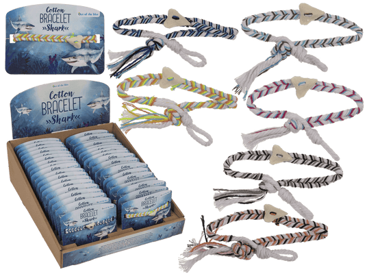 Cotton bracelet, Sharks,