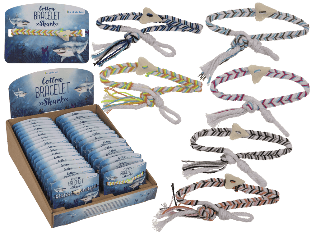 Cotton bracelet, Sharks,